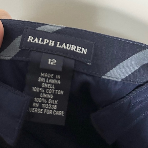 Ralph Lauren Girls Stripe Navy Dress 12 - Picture 3 of 3